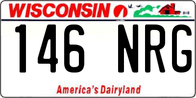 WI license plate 146NRG