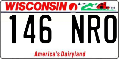 WI license plate 146NRO