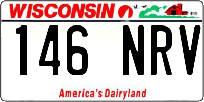 WI license plate 146NRV