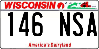 WI license plate 146NSA