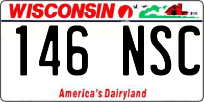 WI license plate 146NSC