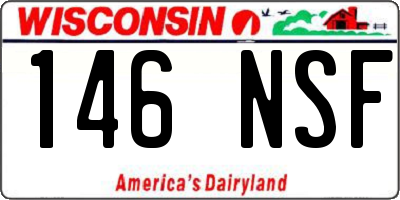 WI license plate 146NSF