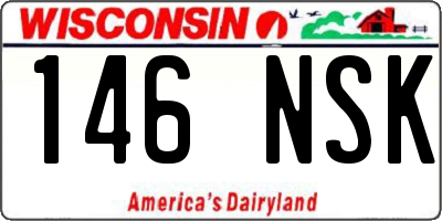 WI license plate 146NSK
