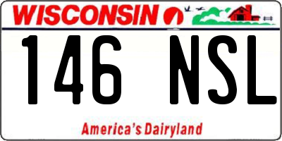 WI license plate 146NSL