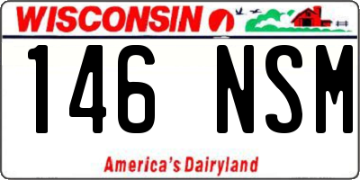 WI license plate 146NSM