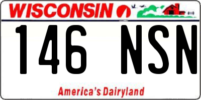 WI license plate 146NSN