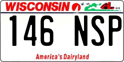 WI license plate 146NSP