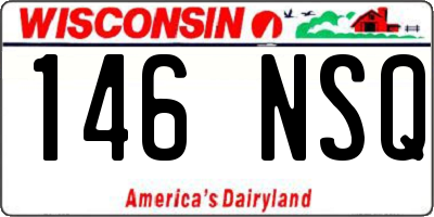 WI license plate 146NSQ