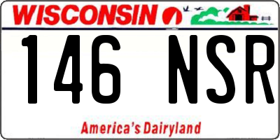 WI license plate 146NSR