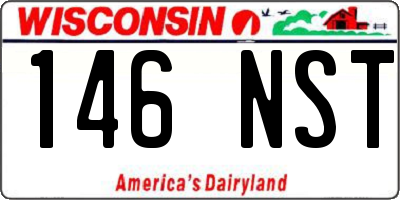WI license plate 146NST