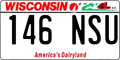 WI license plate 146NSU