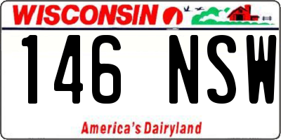 WI license plate 146NSW
