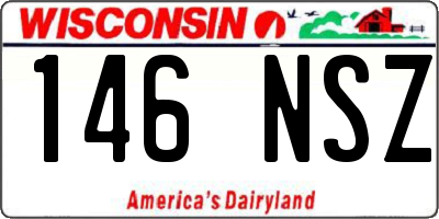 WI license plate 146NSZ