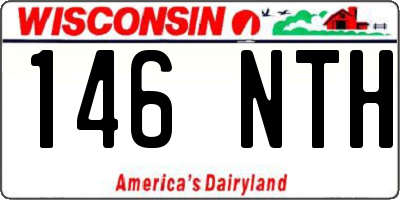 WI license plate 146NTH