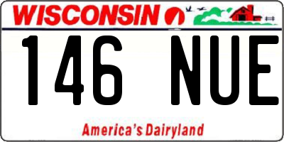 WI license plate 146NUE