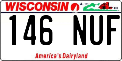 WI license plate 146NUF