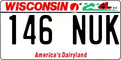 WI license plate 146NUK