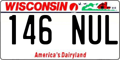WI license plate 146NUL