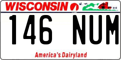 WI license plate 146NUM