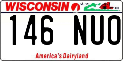 WI license plate 146NUO