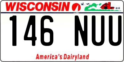 WI license plate 146NUU