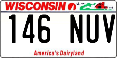 WI license plate 146NUV