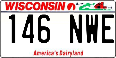 WI license plate 146NWE