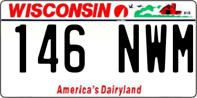 WI license plate 146NWM