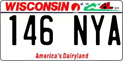 WI license plate 146NYA
