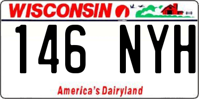 WI license plate 146NYH