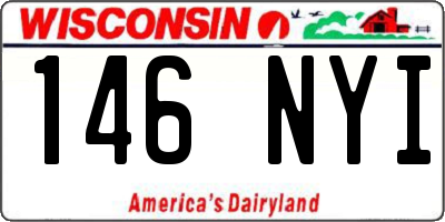 WI license plate 146NYI