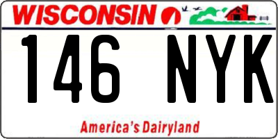 WI license plate 146NYK