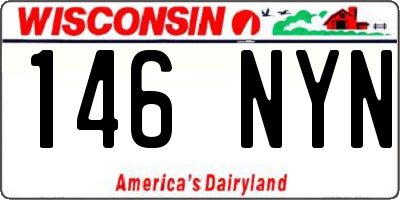 WI license plate 146NYN