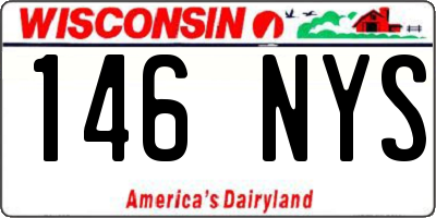 WI license plate 146NYS