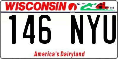 WI license plate 146NYU