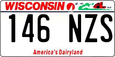 WI license plate 146NZS