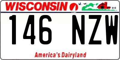 WI license plate 146NZW