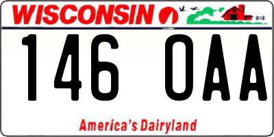WI license plate 146OAA