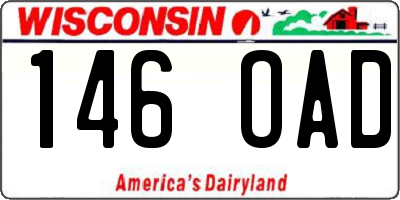 WI license plate 146OAD