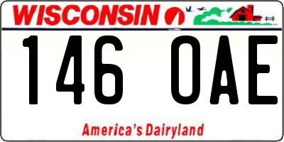 WI license plate 146OAE