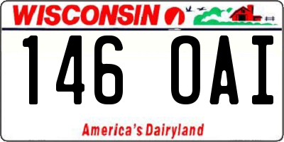 WI license plate 146OAI