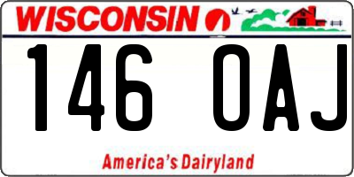 WI license plate 146OAJ