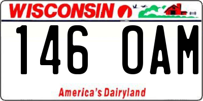 WI license plate 146OAM