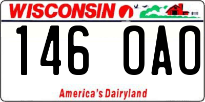 WI license plate 146OAO