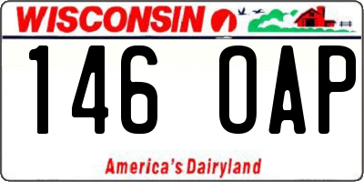 WI license plate 146OAP