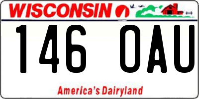 WI license plate 146OAU