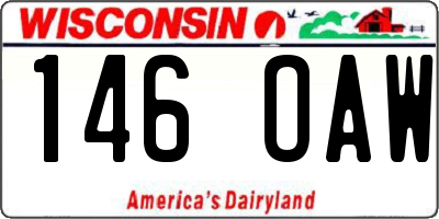 WI license plate 146OAW