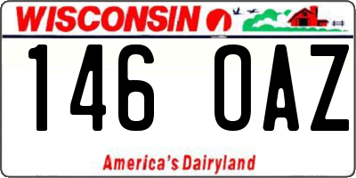 WI license plate 146OAZ