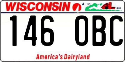 WI license plate 146OBC