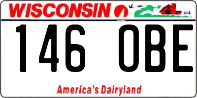 WI license plate 146OBE